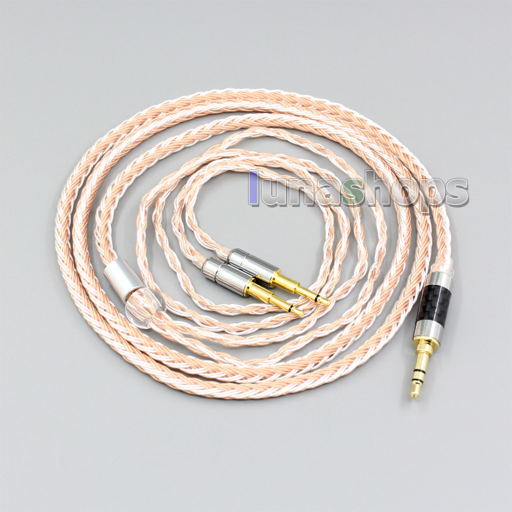 2.5mm 3.5mm XLR Balanced 16 Core OCC Silver Mixed Headphone Cable For Oppo PM-1 PM-2 Planar Magnetic