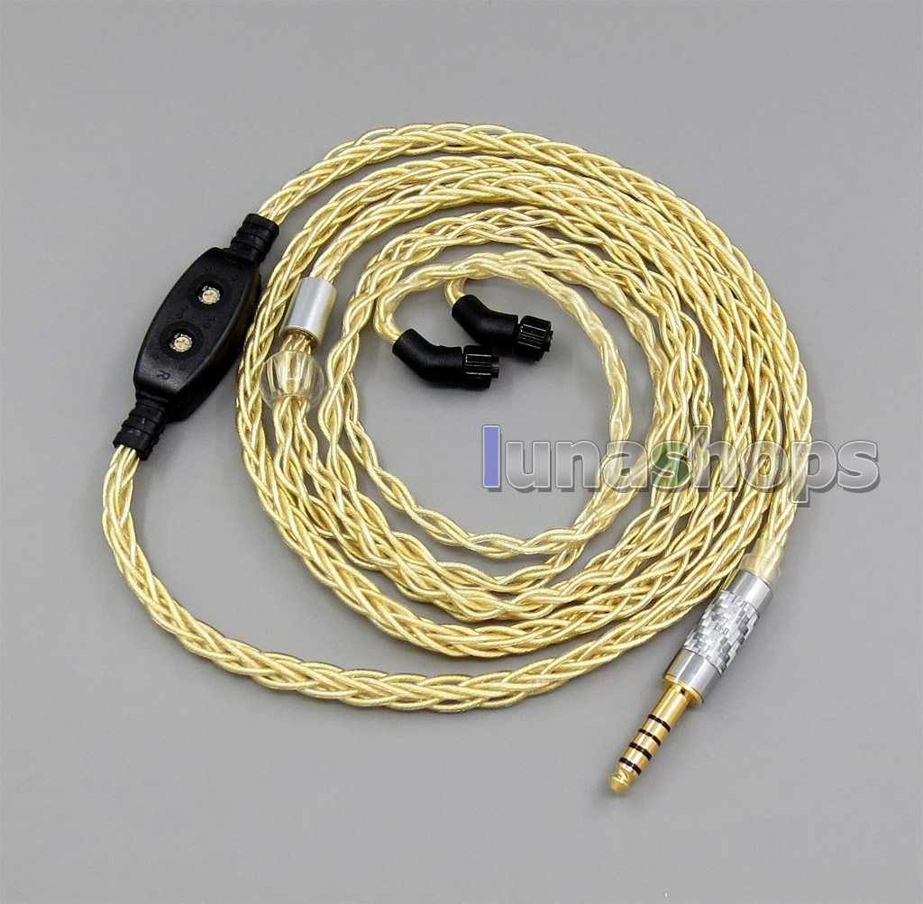 3.5mm 2.5mm 4.4mm Pure Silver+Gold Plated Mixed Headphone Cable For AKR03 Roxxane  JH24 Layla Angie AK70 AK380 KANN