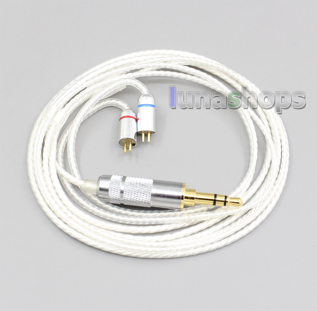 Hi-Res Silver Plated 7N OCC Earphone Cable For 0.78mm 0.77mm BA Custom Westone W4r UM3X UM3RC JH13 Flat Step
