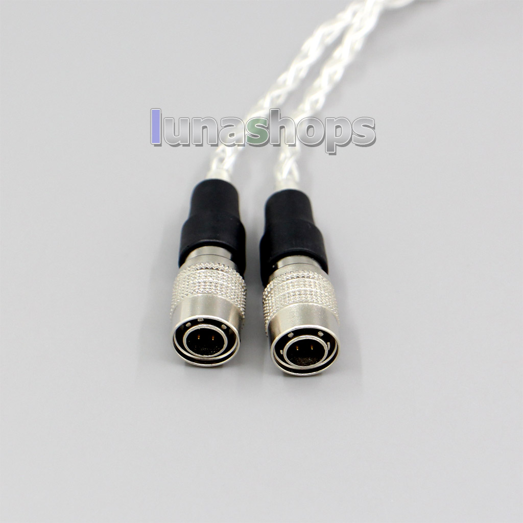 99% Pure Silver 8 Core 2.5mm 4.4mm 3.5mm XLR Headphone Earphone Cable For Mr Speakers Ether Alpha Dog Prime
