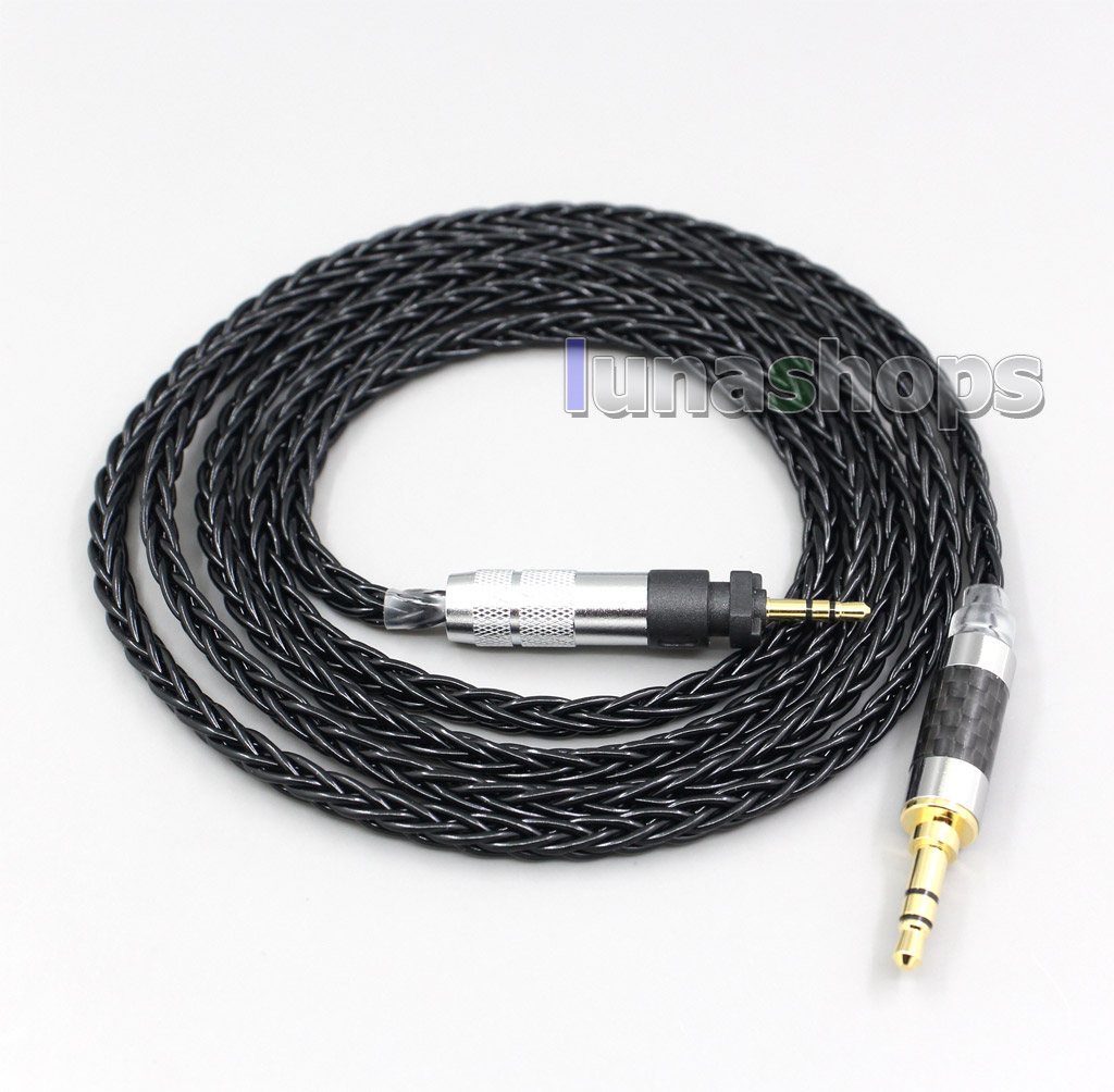 4.4mm XLR 8 Core Silver Plated Black Earphone Cable For Shure SRH840 SRH940 SRH440 SRH750DJ Philips SHP9000 