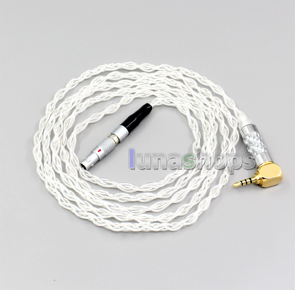 4.4mm 3.5mm XLR 2.5mm 99% Pure Silver 8 Core Earphone Cable For AKG K812 K872 Reference Headphone