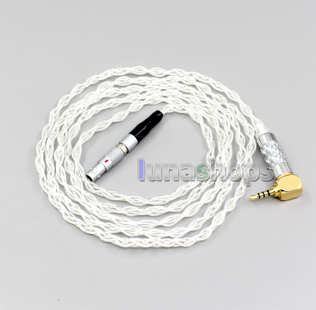 USD70.00 4.4mm 3.5mm XLR 2.5mm 99 Pure Silver 4 Core Earphone Cable