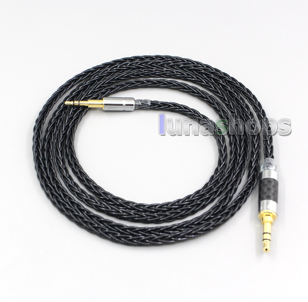 8 Core Silver Plated Black Earphone Cable For Creative live2 Aurvana Sennheiser PXC480 PXC550 mm450 mm550