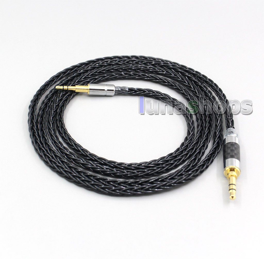 8 Core Silver Plated Black Earphone Cable For Creative live2 Aurvana Sennheiser PXC480 PXC550 mm450 mm550