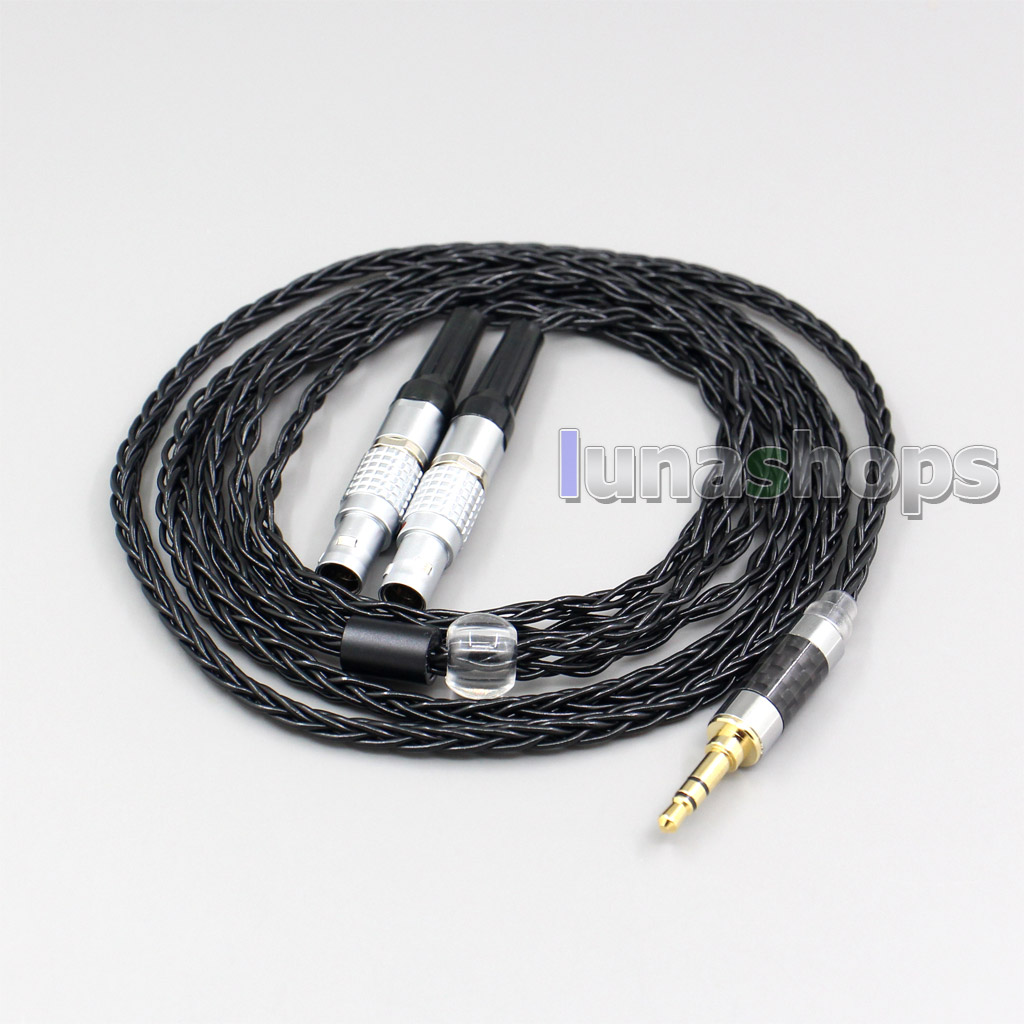 2.5mm 3.5mm XLR Balanced 8 Core OCC Silver Mixed Headphone Cable For Focal Utopia Fidelity Circumaural