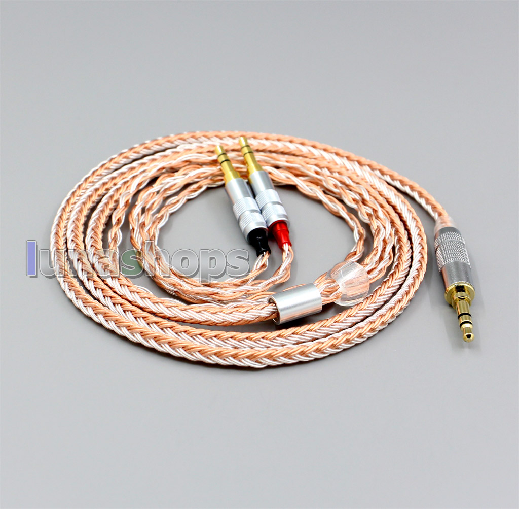 3.5mm 2.5mm 4.4mm XLR Balanced 16 Cores OCC Silver Plated Cable For Onkyo A800 Headphone Earphone