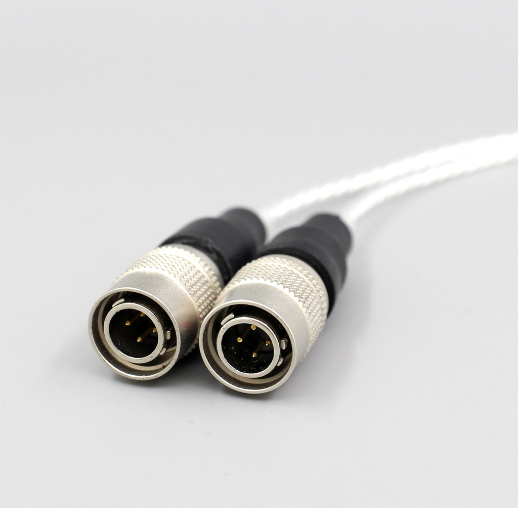 XLR 4.4mm Hi-Res Silver Plated 7N OCC Earphone Cable For Mr Speakers Alpha Dog Ether C Flow Mad Dog AEON