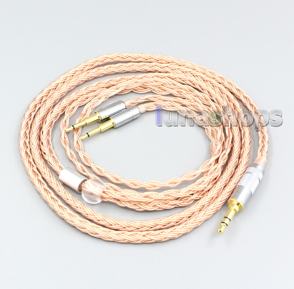 2.5mm 4.4mm 3.5mm XLR 16 Core 99% 7N  OCC Earphone Cable For Oppo PM-1 PM-2 Planar Magnetic Headphone