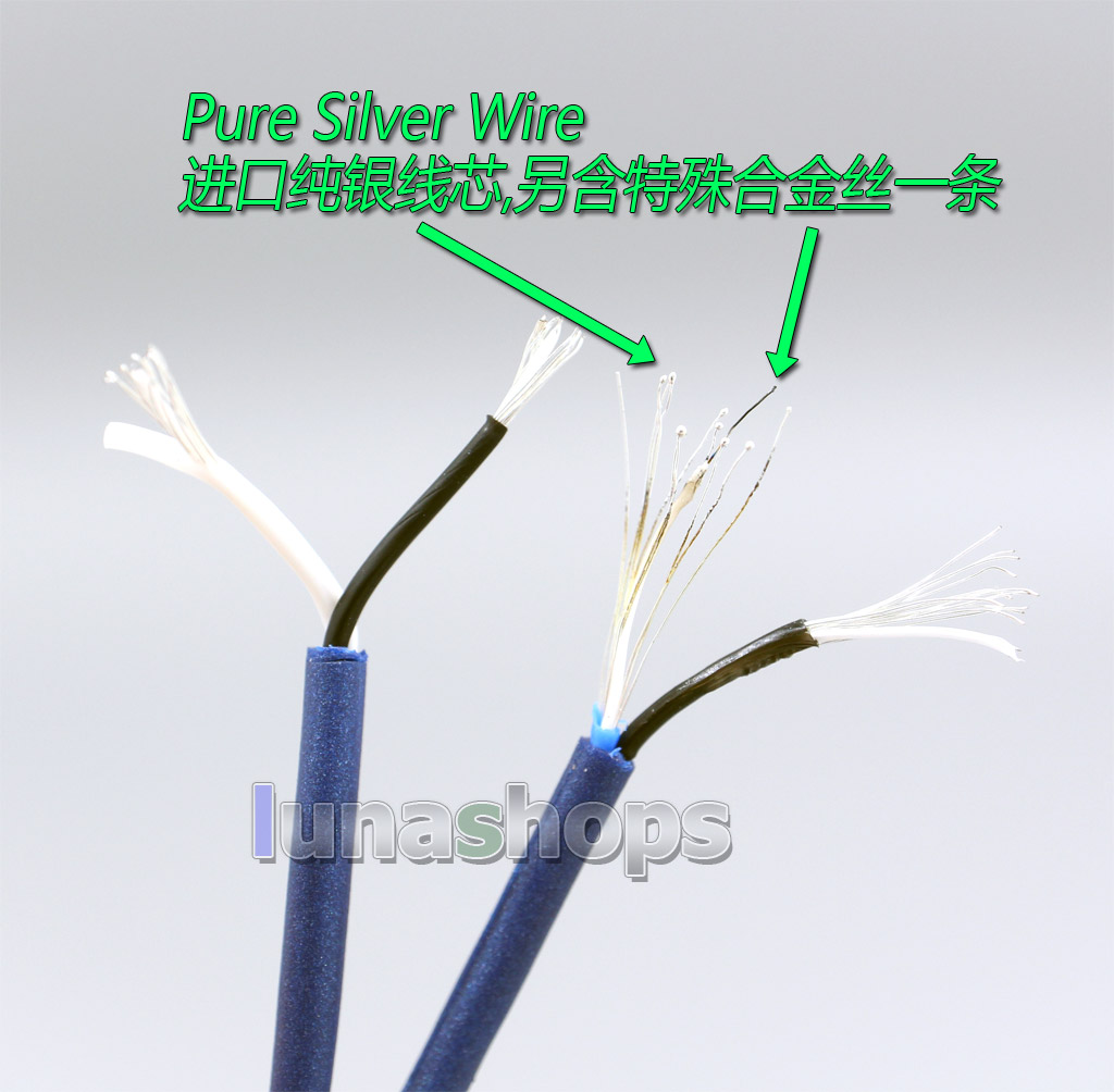 4 Cores 13*0.12mm 99% High Purity Pure Silver Conductors PEP Insulated Earphone DIY Cable Wire