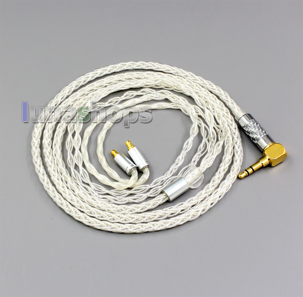 99% Pure Silver 8 Core 2.5mm 4.4mm 3.5mm XLR Headphone Earphone Cable For Sennheiser IE400 IE500 Pro
