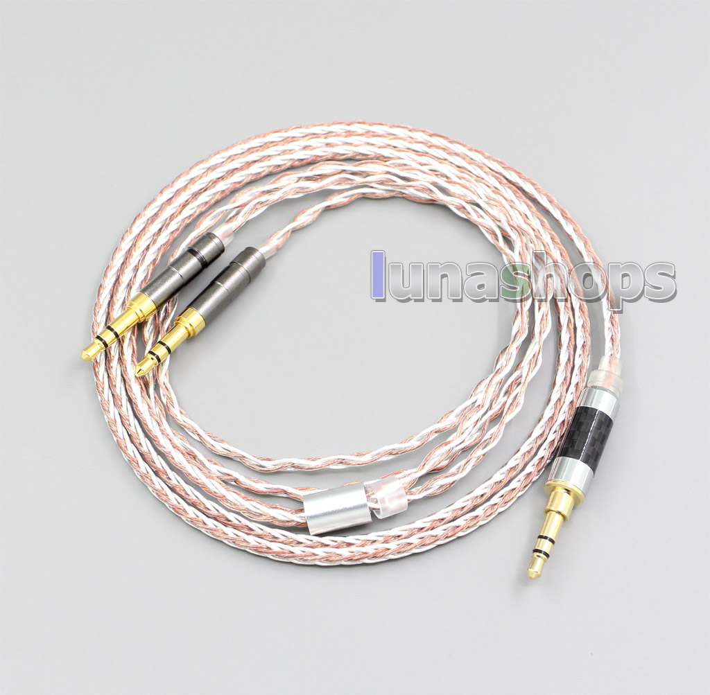 800 Wires Soft Silver + OCC Alloy  Earphone Headphone Cable For Final Audio Design Pandora Hope vi Denon AH-D600 D7100 Velodyne vTrue  