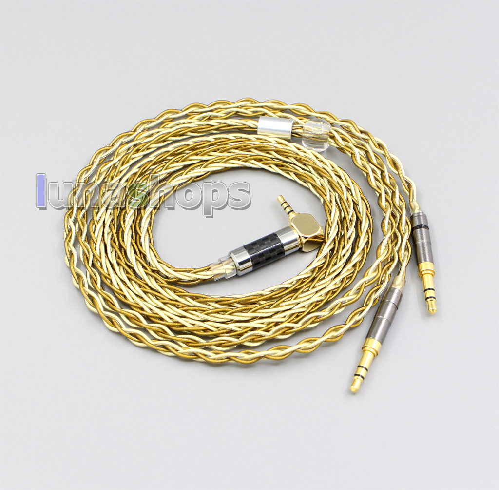 OCC Silver Gold Plated Headphone Cable For Final Audio AK T1P Denon AH-D600 D7100 Hifiman Sundara Ananda HE1000se HE6se he400