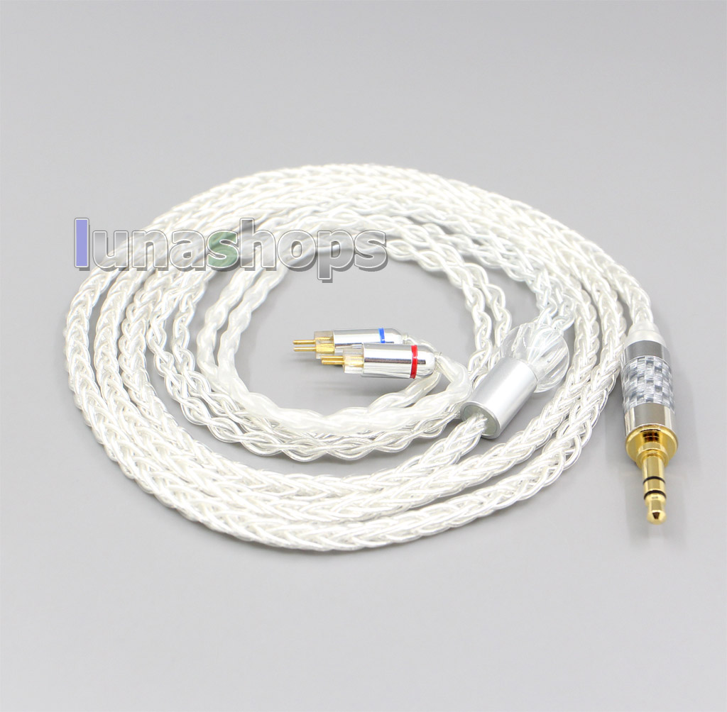 2.5mm 4.4mm 8 Core Silver Plated OCC Earphone Cable For 0.78mm BA Custom Westone W4r UM3X UM3RC JH13 High Step