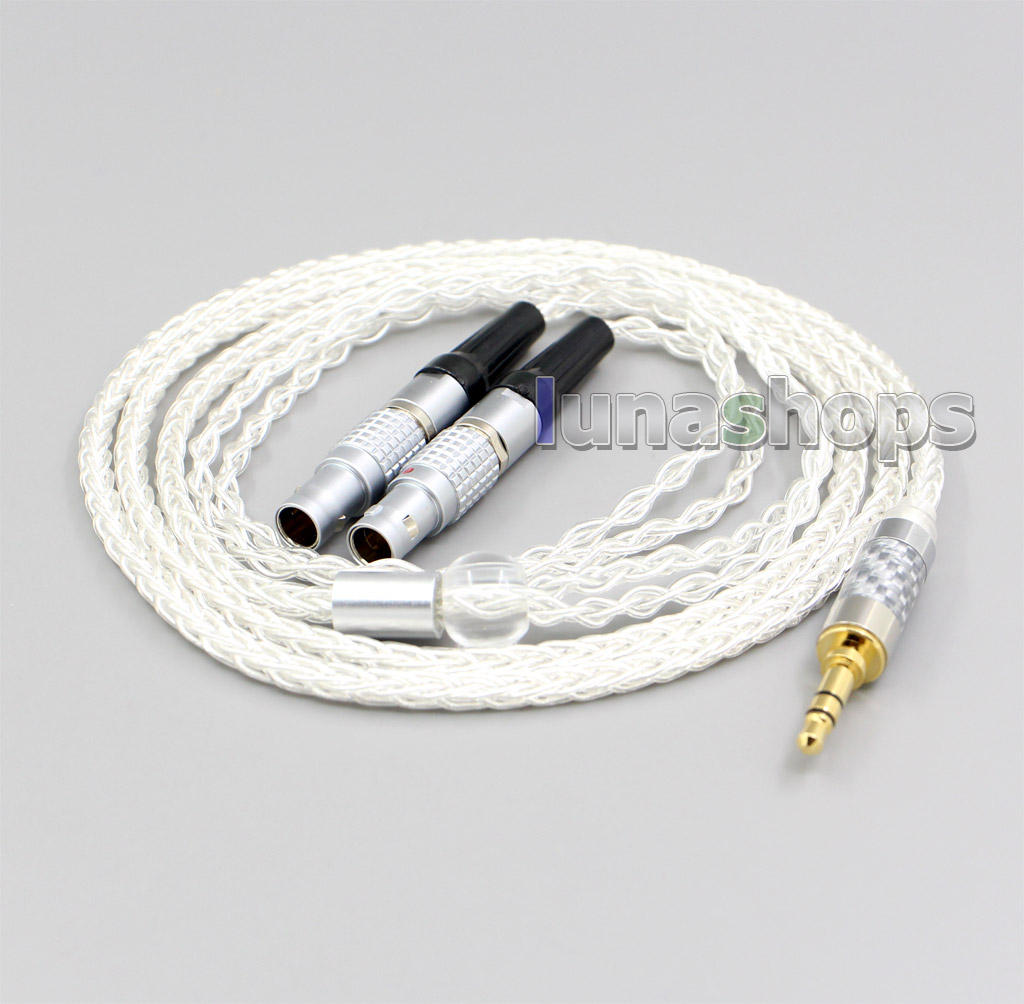 2.5mm 4.4mm XLR 3.5mm 8 Core Silver Plated OCC Earphone Cable For Focal Utopia Fidelity Circumaural Headphone