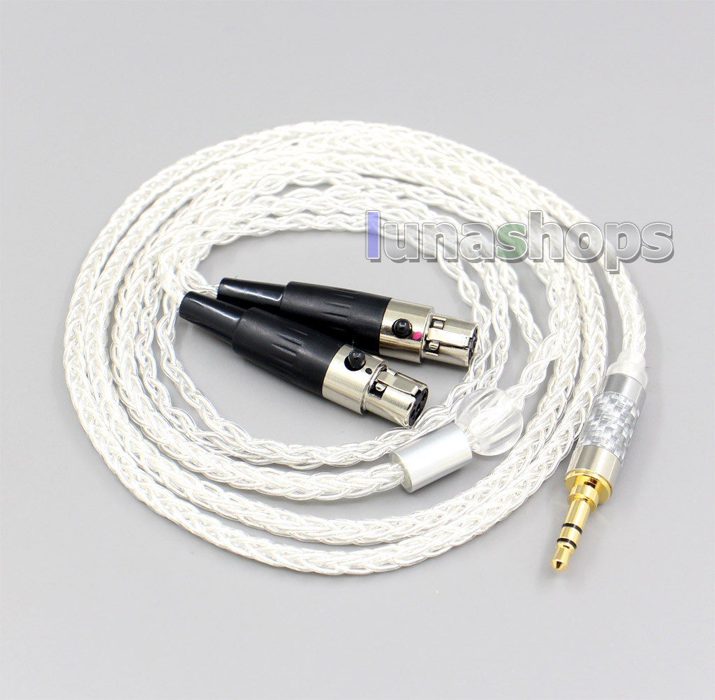 2.5mm 4.4mm XLR 8 Core Silver Plated OCC Earphone Cable For Audeze LCD-3 LCD3 LCD-2 LCD2 LCD-X LCD-XC