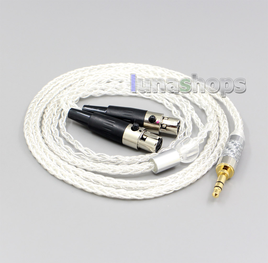 2.5mm 4.4mm XLR 8 Core Silver Plated OCC Earphone Cable For Audeze LCD-3 LCD3 LCD-2 LCD2 LCD-X LCD-XC