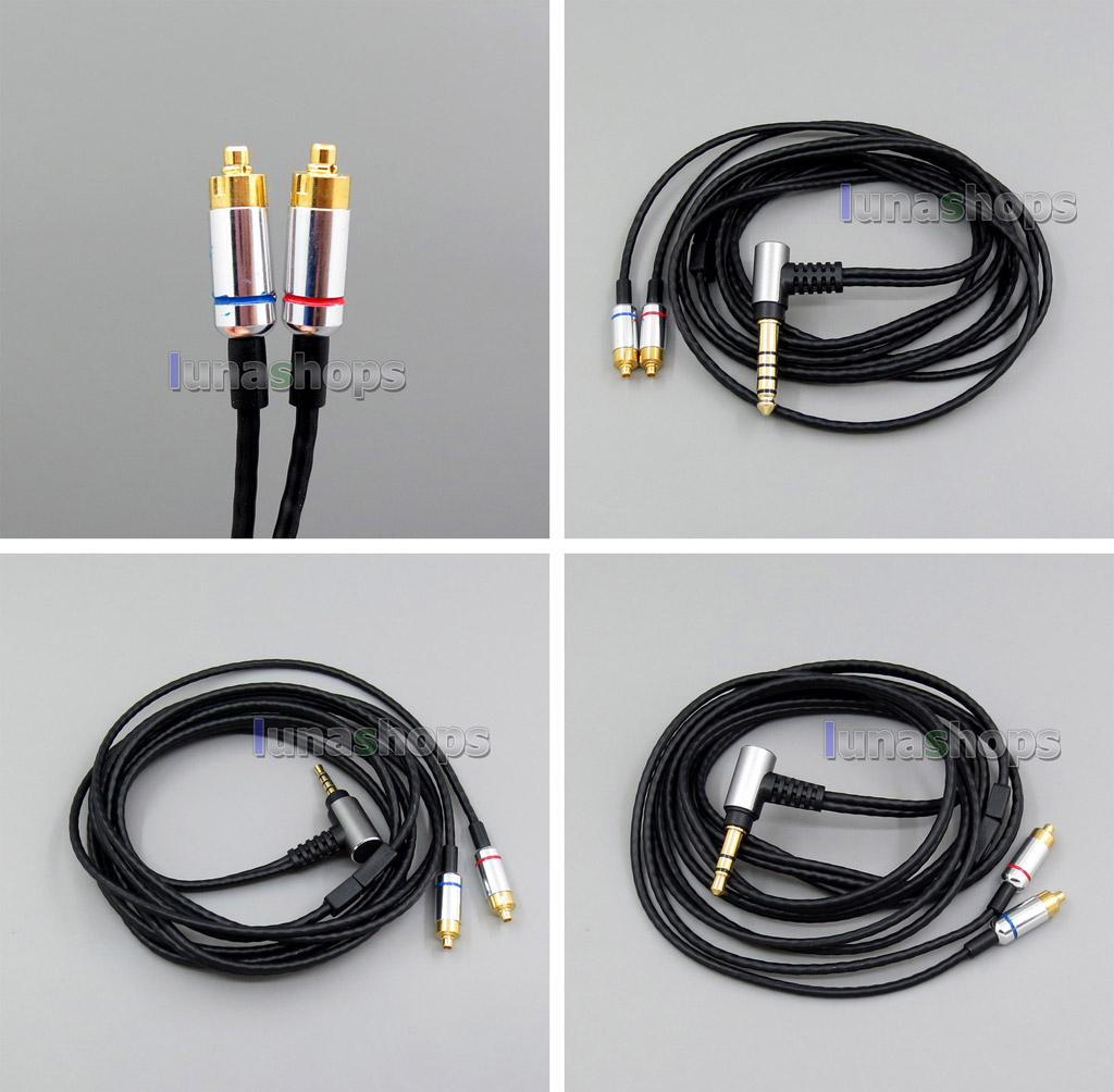 3.5mm 4.4mm 2.5mm Earphone Silver Plated Cable For DUNU DN-2002 2BA T5 2 Dynamic Hybrid Headphone