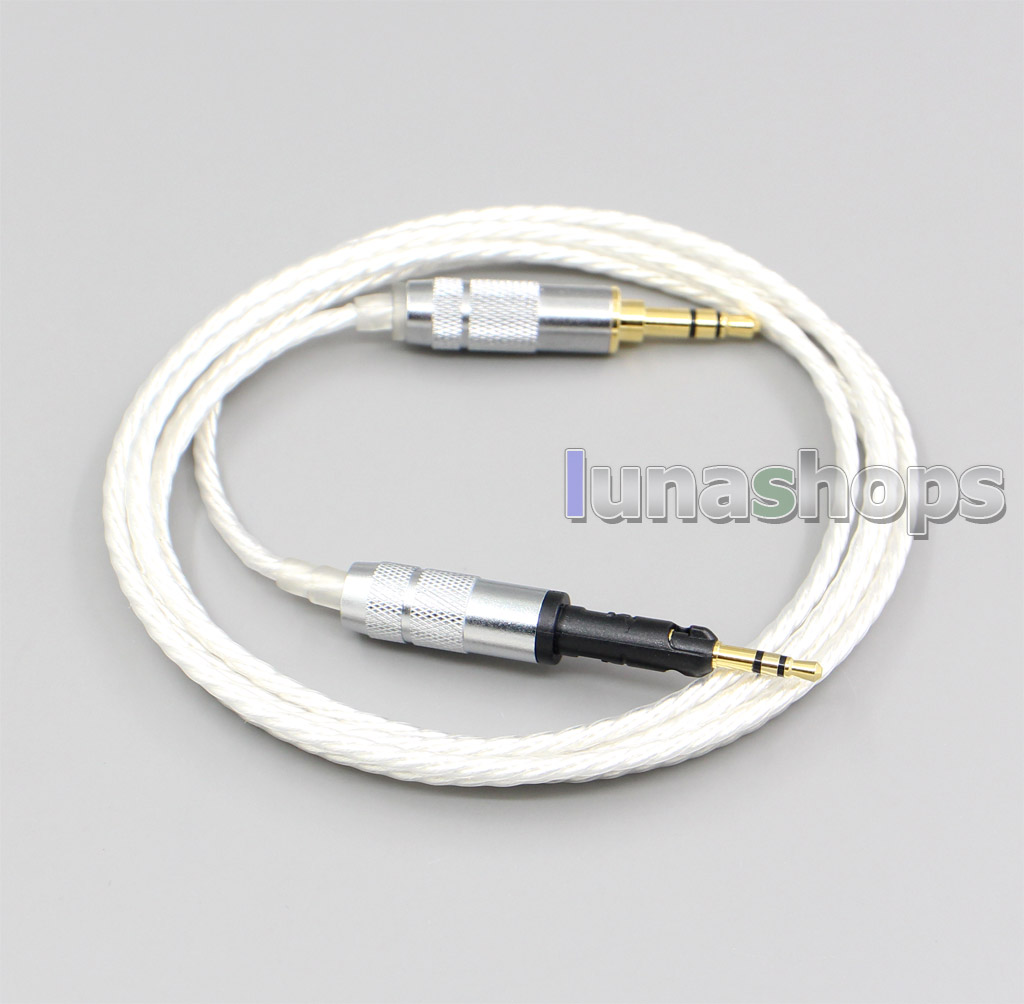 XLR 4.4mm 2.5mm Hi-Res Silver Plated 7N OCC Earphone Cable For Sennheiser HD6 HD7 HD8 MIX DJ HD595