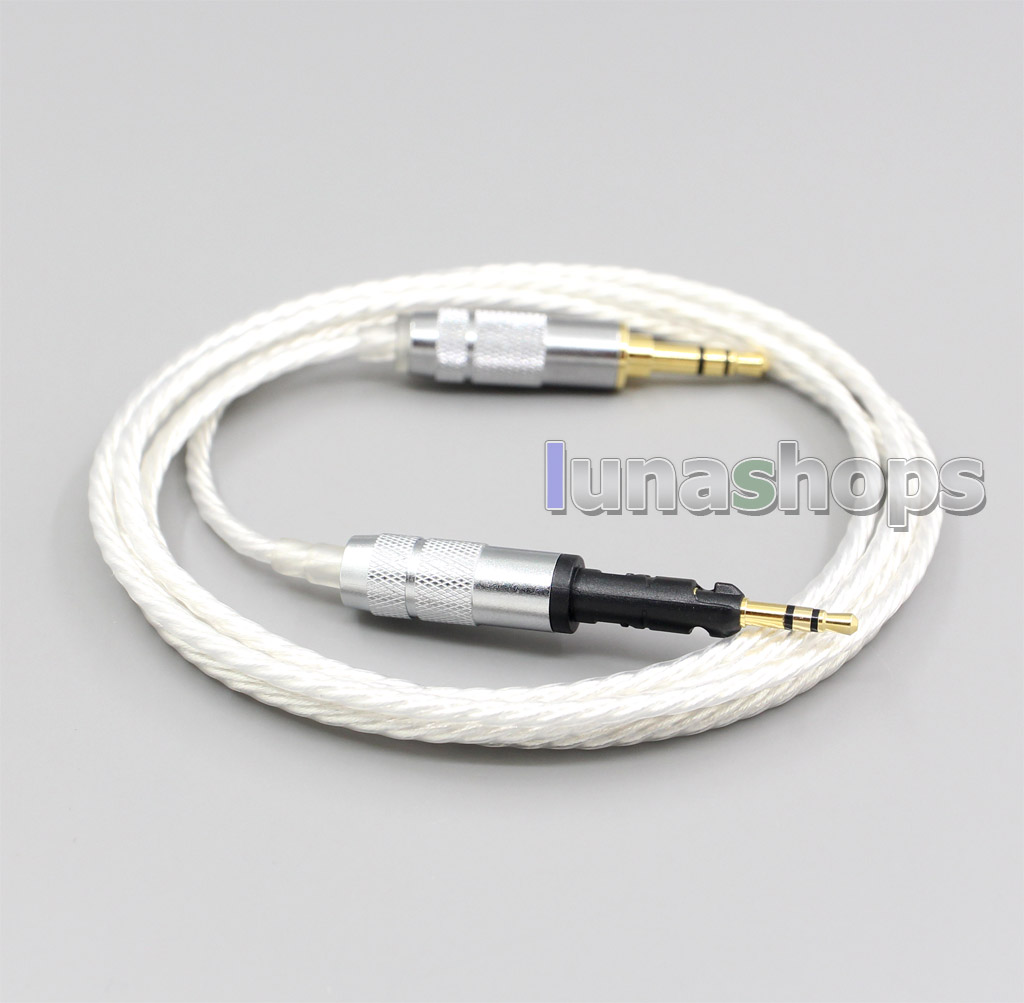 XLR 4.4mm 2.5mm Hi-Res Silver Plated 7N OCC Earphone Cable For Sennheiser HD6 HD7 HD8 MIX DJ HD595