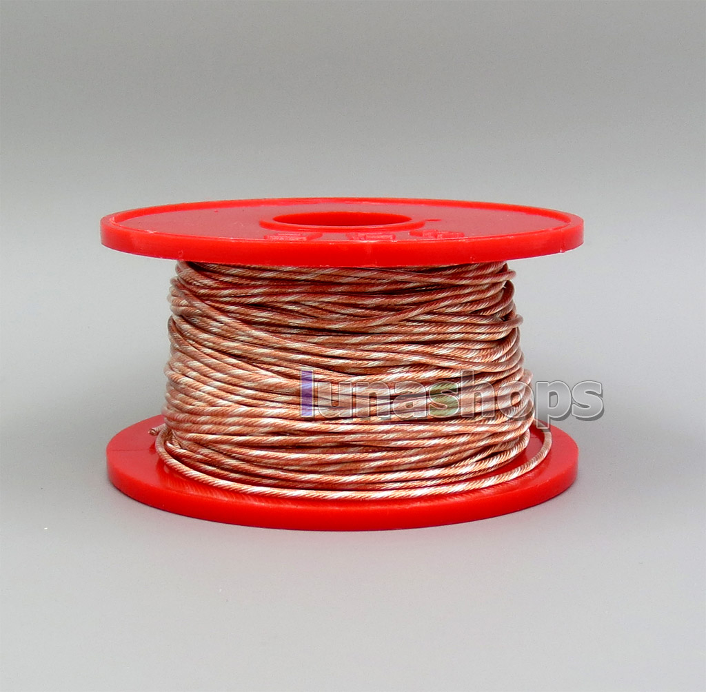 6m Mixed Silver Copper Plated 7N OCC 63 Cores (9*0.01mm)*7 PVC Insulating Layer Diameter:1.15mm Bulk Earphone Cable