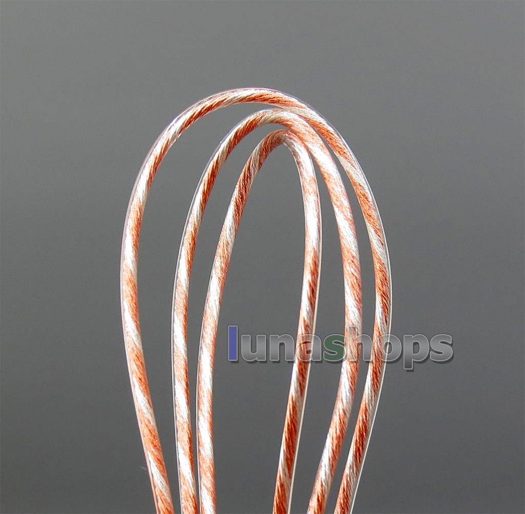6m Mixed Silver Copper Plated 7N OCC 63 Cores (9*0.01mm)*7 PVC Insulating Layer Diameter:1.15mm Bulk Earphone Cable