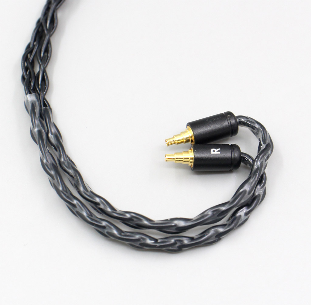 3.5mm 2.5mm 4.4mm XLR 8 Core Silver Plated OCC Black Earphone Cable For Sennheiser IE40 Pro