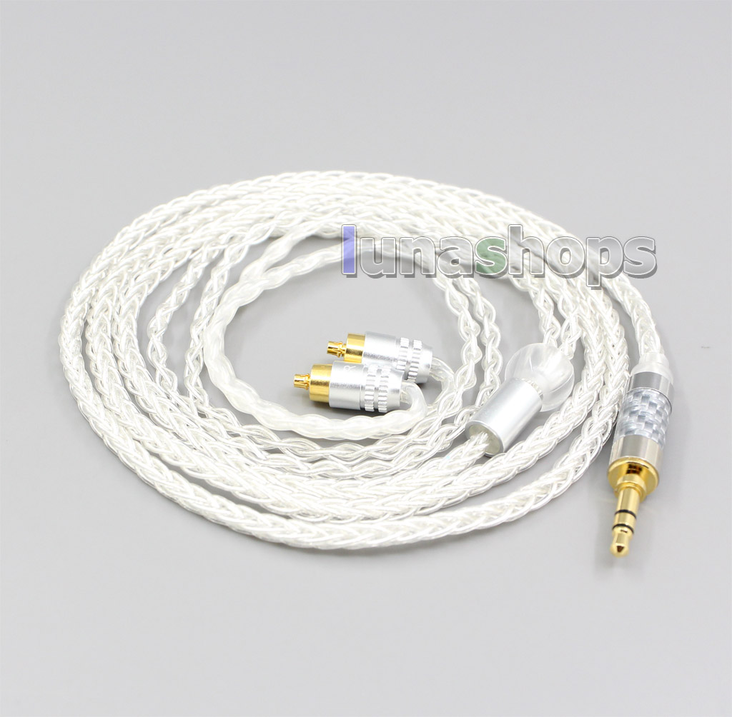 3.5mm 2.5mm 4.4mm XLR 8 Core Silver Plated OCC Earphone Cable For Sony IER-M7 IER-M9 IER-Z1R