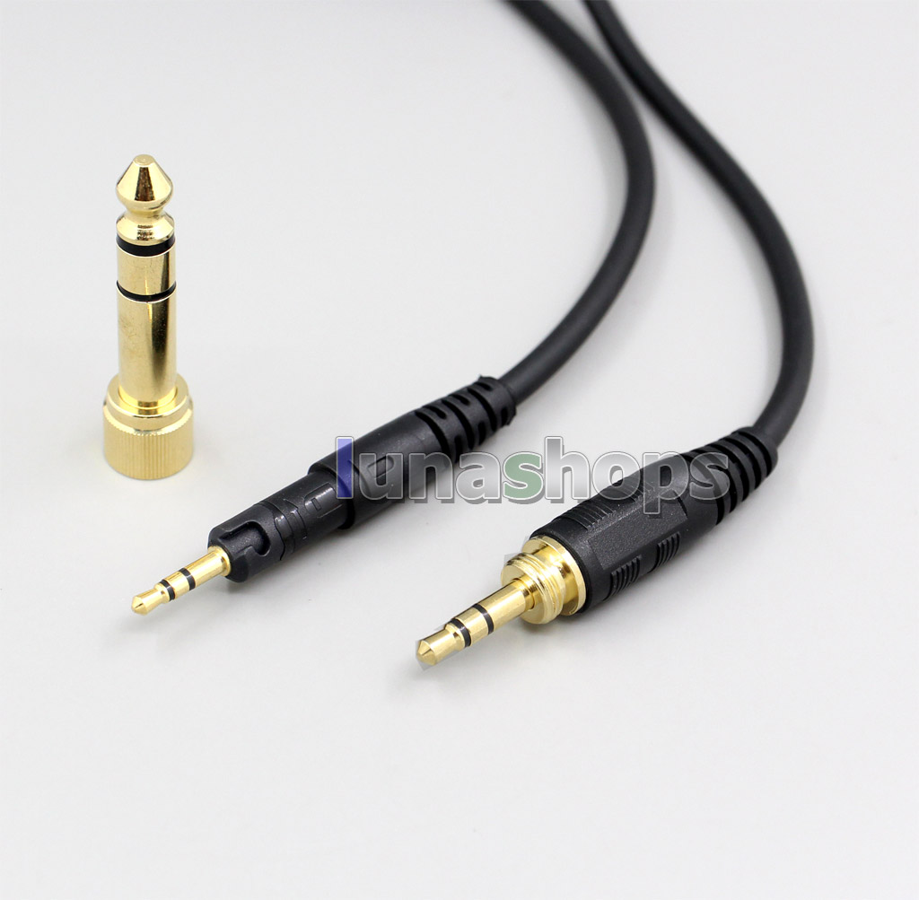 3.5mm 6.5mm Plug Coiled Headphone Earphone Cable For Audio Technica ATH-M50x ATH-M40x