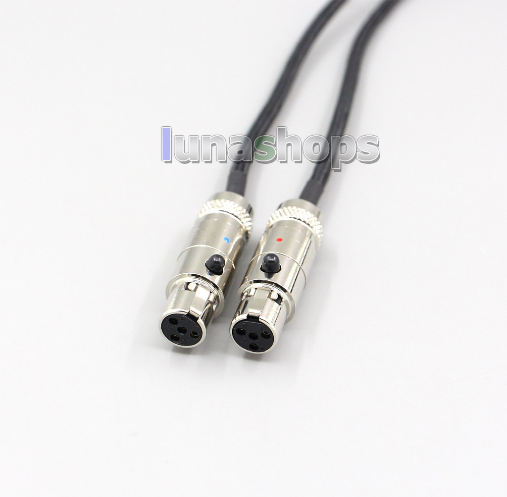 XLR Balanced Weave Cloth OD 5mm OCC Pure Silver Plated Headphone Cable For Audeze LCD-3 LCD3 LCD-2 LCD2