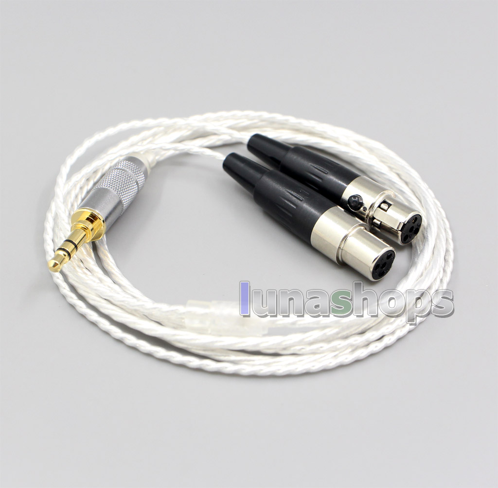 3.5mm XLR 4.4mm 2.5mm Hi-Res Silver Plated 7N OCC Earphone Cable For Audeze LCD-3 LCD3 LCD-2 LCD2 LCD-X LCD-XC