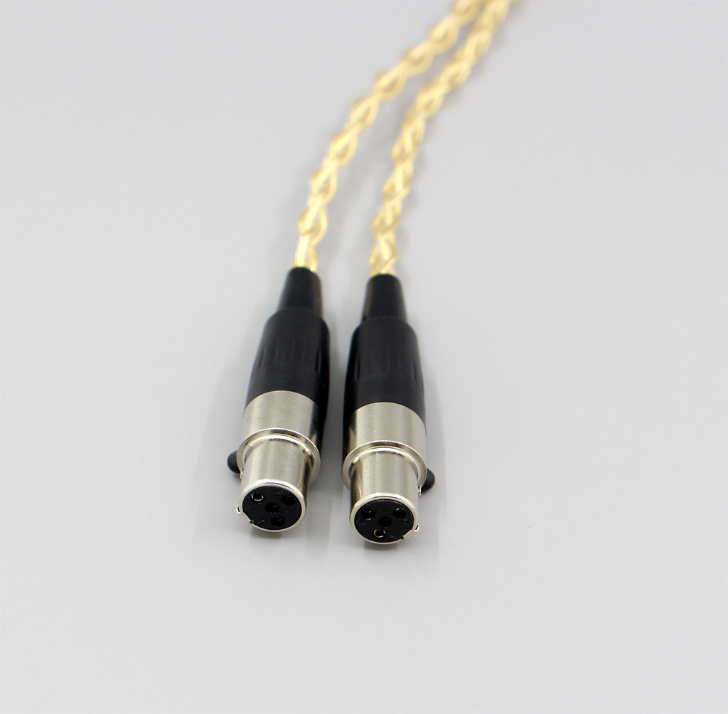 3.5mm 2.5mm 4.4mm 8 Cores 99.99% Pure Silver + Gold Plated Earphone Cable For Audeze LCD-3 LCD3 LCD-2 LCD2 LCD-X LCD-XC