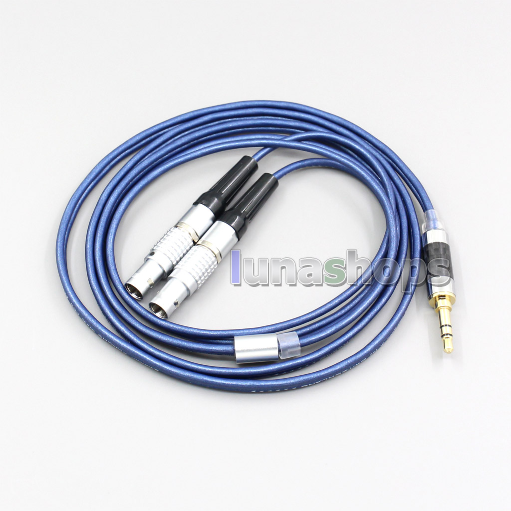 Blue 99% Pure Silver XLR 3.5mm 2.5mm 4.4mm Earphone Cable For Focal Utopia Fidelity Circumaural