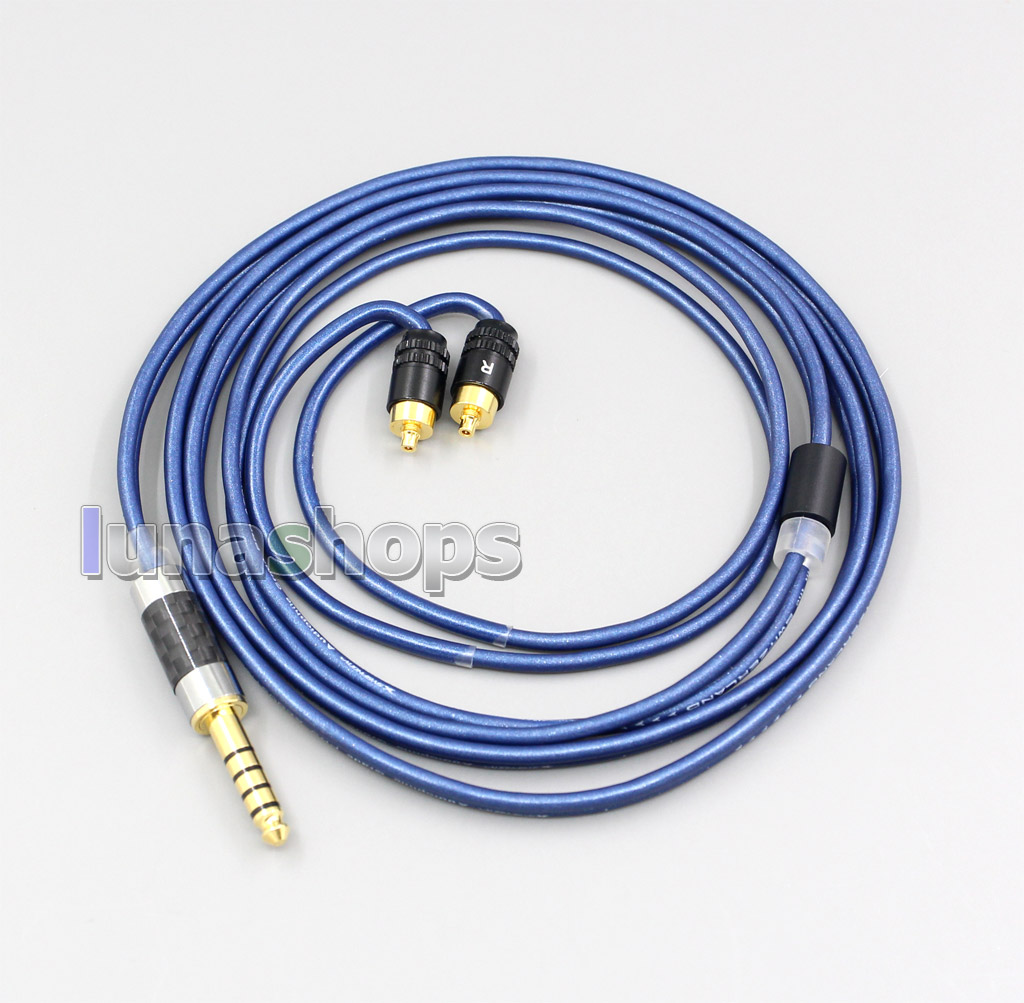 Blue 99% Pure Silver XLR 3.5mm 2.5mm 4.4mm Earphone Cable For Sony IER-M7 IER-M9 IER-Z1R