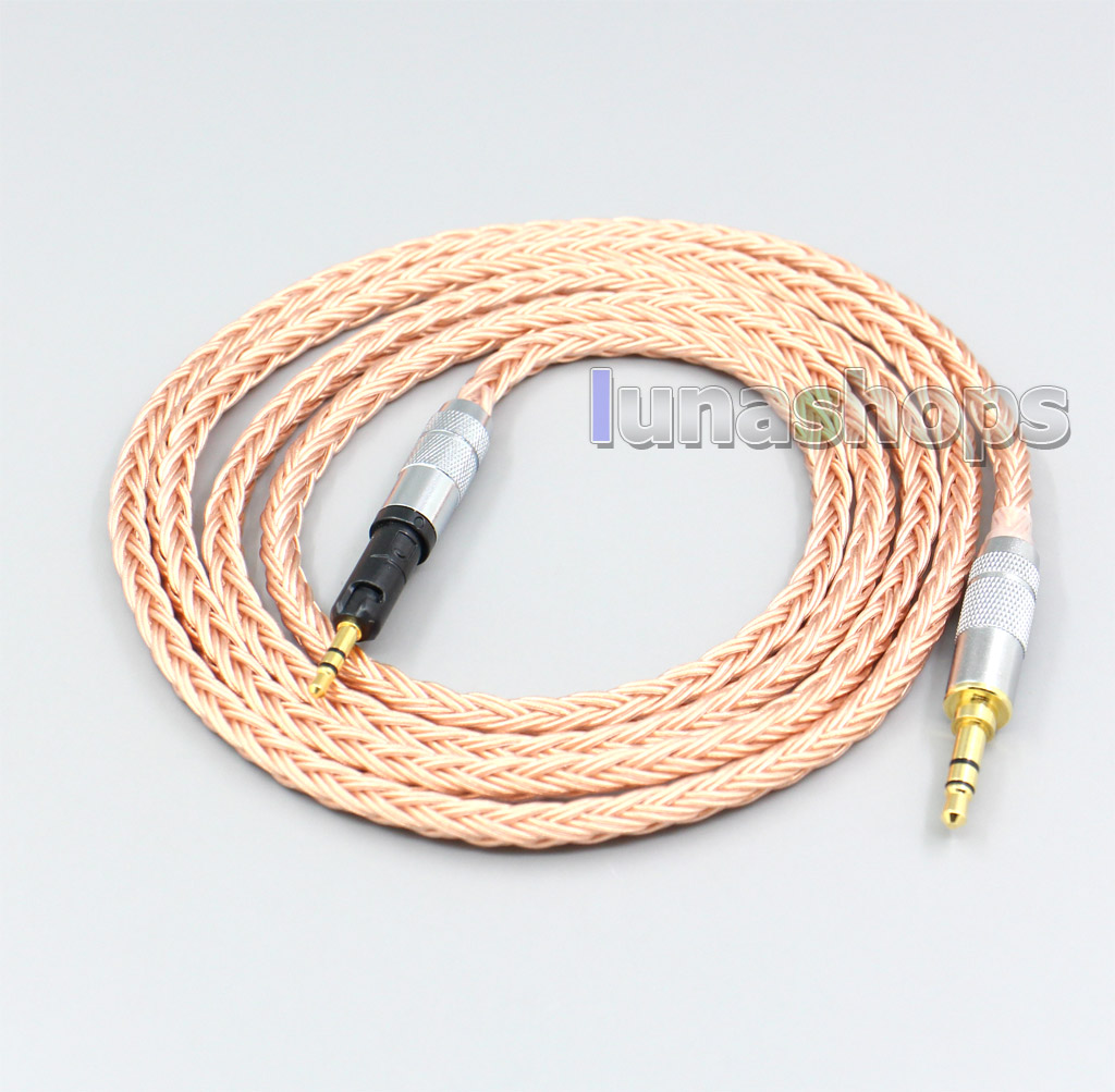 2.5mm 4.4mm XLR 3.5mm 16 Core 99% 7N  OCC Earphone Cable For Audio Technica ATH-M50x ATH-M40x ATH-M70X