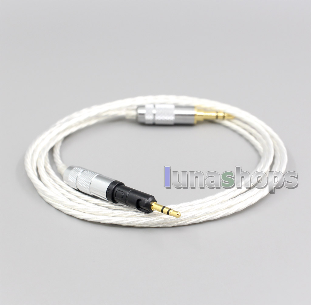 Hi-Res Silver Plated 7N OCC Earphone Cable For Sennheiser HD6 HD7 HD8 MIX DJ HD595