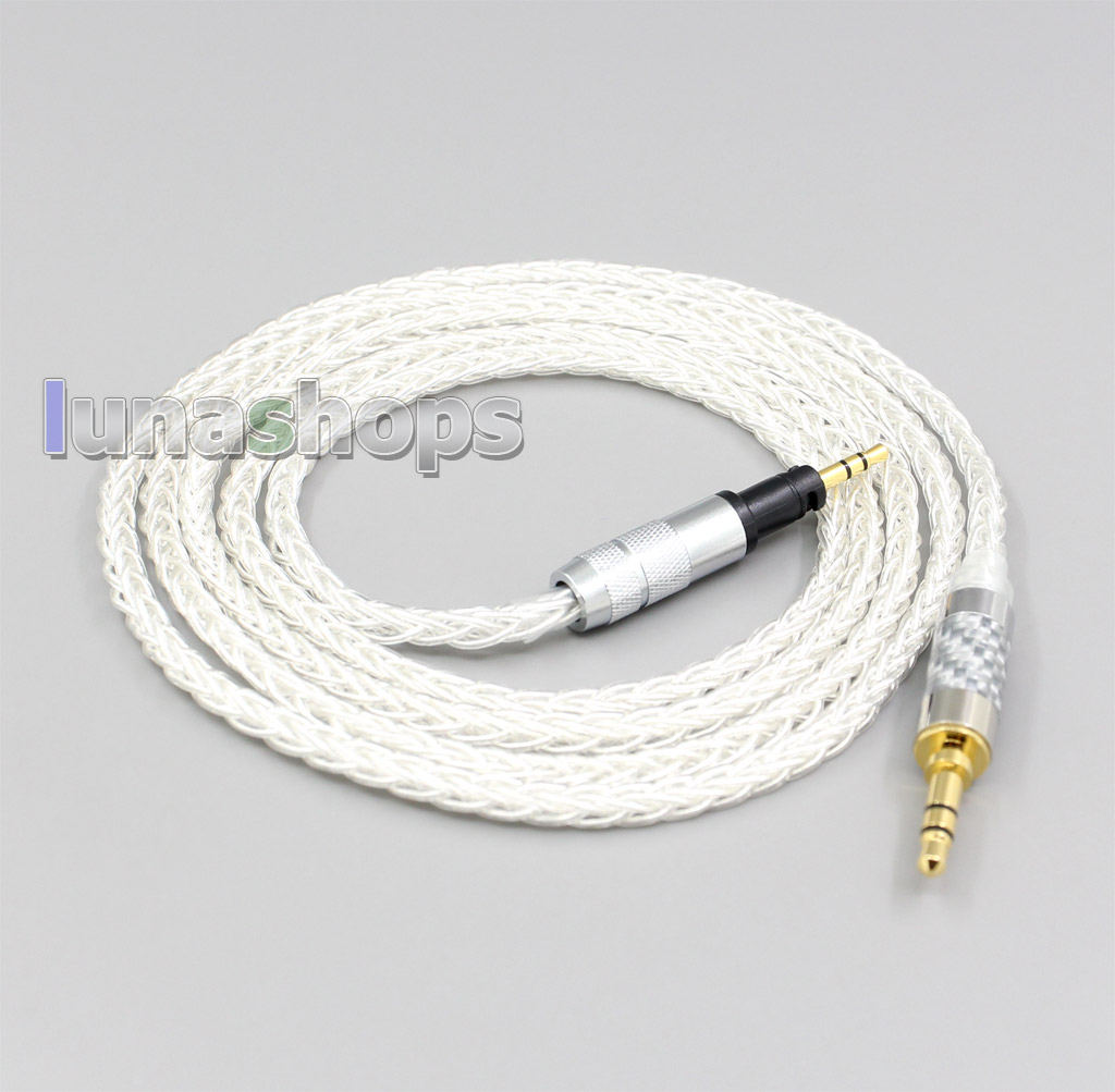 8 Core Silver Plated OCC Earphone Cable For Sennheiser Momentum 1.0 2.0 On-Ear Headphones