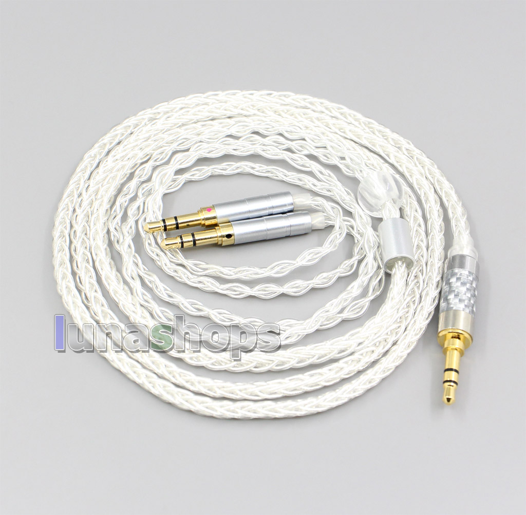 2.5mm 4.4mm XLR 3.5mm 8 Core Silver Plated OCC Earphone Cable For Onkyo A800 Headphone