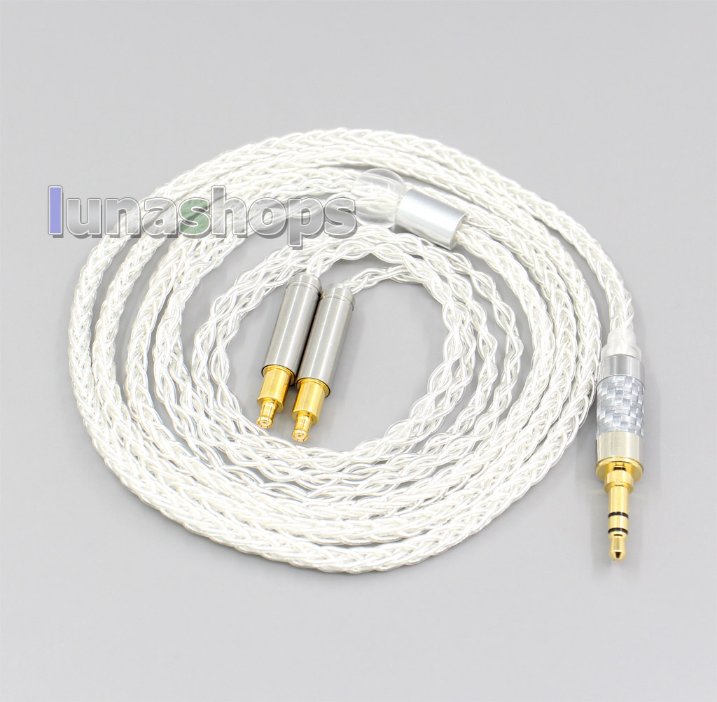 2.5mm 4.4mm XLR 8 Core Silver Plated OCC Earphone Cable For Audio Technica ATH-ADX5000 ATH-MSR7b 770H 990H A2DC