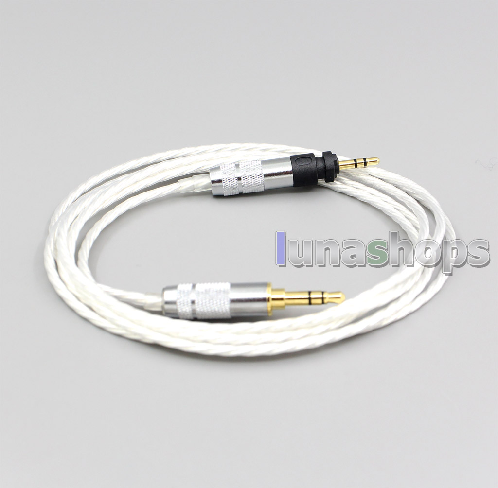 Hi-Res Silver Plated 7N OCC Earphone Cable For Shure SRH840 SRH940 SRH440 SRH750DJ Philips SHP9000 SHP8900