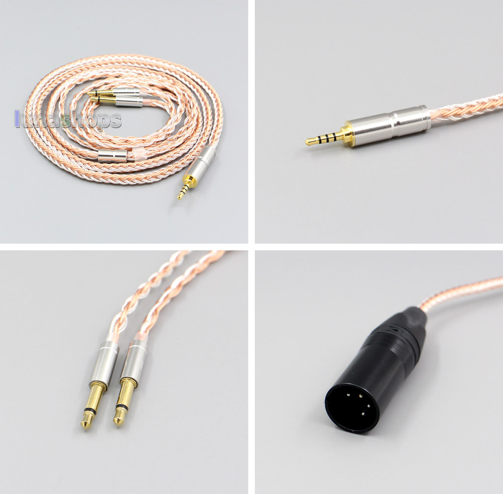 We have 3.5mm , 3.5mm balanced,2.5mm balanced,4.4mm balanced ,and XLR 4 pin plug for your selection, Please leave us message for the type you want when you order. Or else 3.5mm plug version will be shipped out. Tips: 3.5mm 4 pole Balanced Plug (Bal) cable work on Hifiman Series Player,Qulcos qa361 Player , COWON PLENUE S Player and other players which have related ports. MobilePhone Iphone or normal player can not work (One side will not have sound if you use the 3.5mm balanced cable on them).