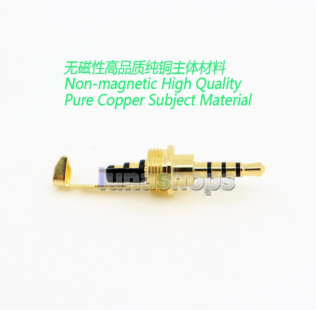 Y-Series Nonmagnetic Pure Copper Main Body 4.4mm 3.5mm 2.5mm Carbon Balanced TRRS Carbon Plug Adapter
