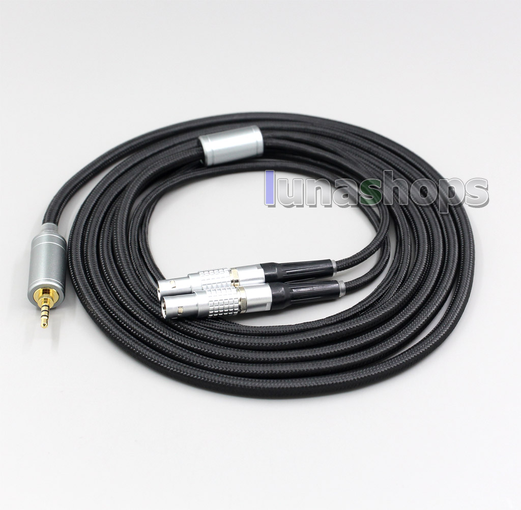 3.5mm Weave Cloth OD 5mm OCC Pure Silver Plated Headphone Cable For Focal Utopia Fidelity Circumaural