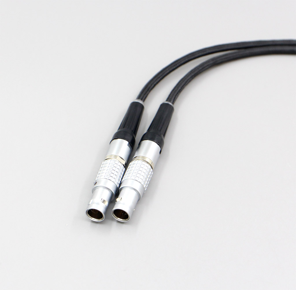 3.5mm Weave Cloth OD 5mm OCC Pure Silver Plated Headphone Cable For Focal Utopia Fidelity Circumaural
