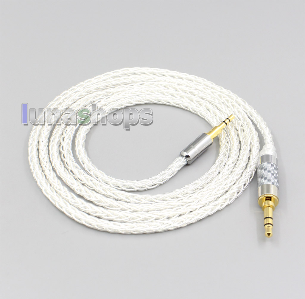 8 Core Silver Plated OCC Earphone Cable For Creative live2 Aurvana Sennheiser PXC480 PXC550 mm450 mm550