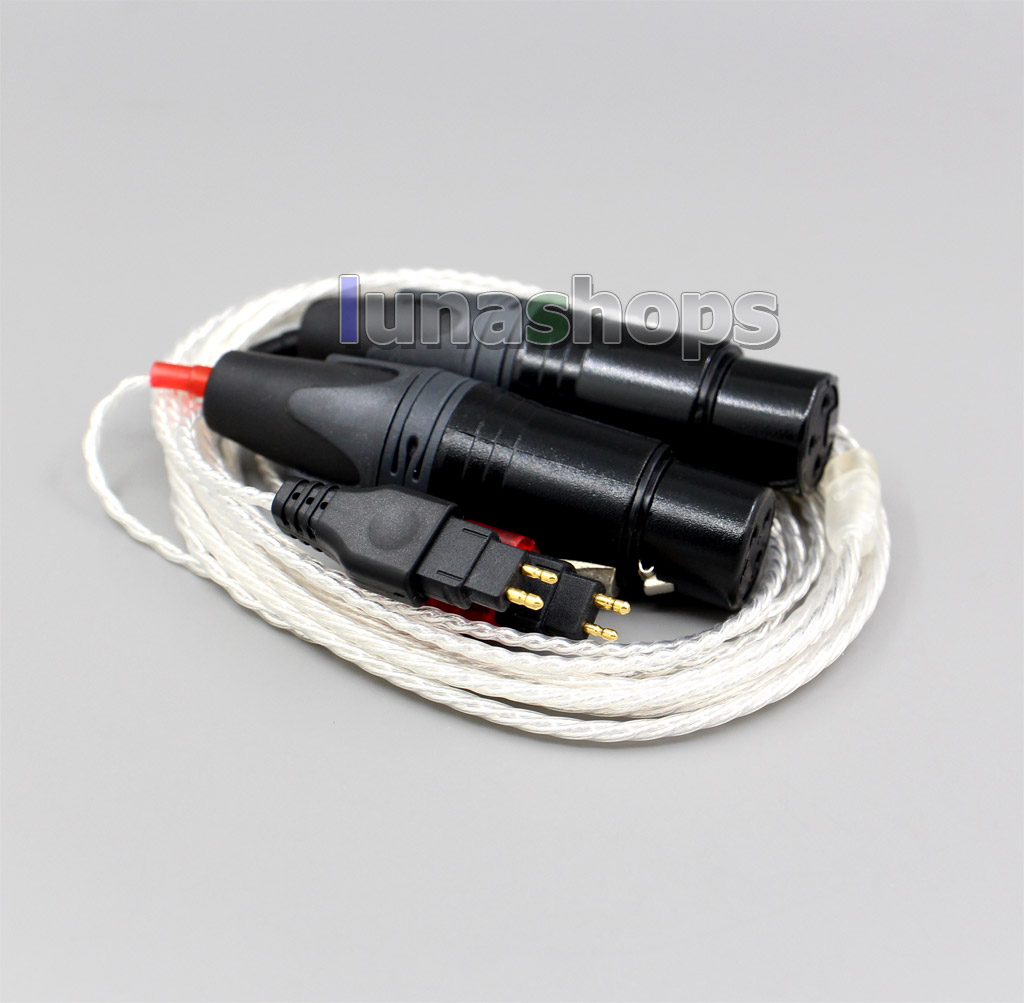 3pin XLR Female PCOCC + Silver Plated Cable for Sennheiser HD525 HD545 HD565 HD650 HD600 HD580