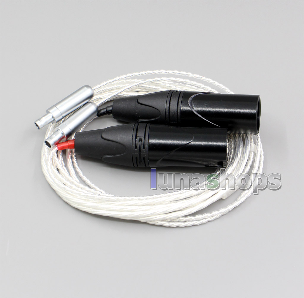 3pin XLR Male PCOCC + Silver Plated Cable for Sennheiser HD800 Headphone Headset