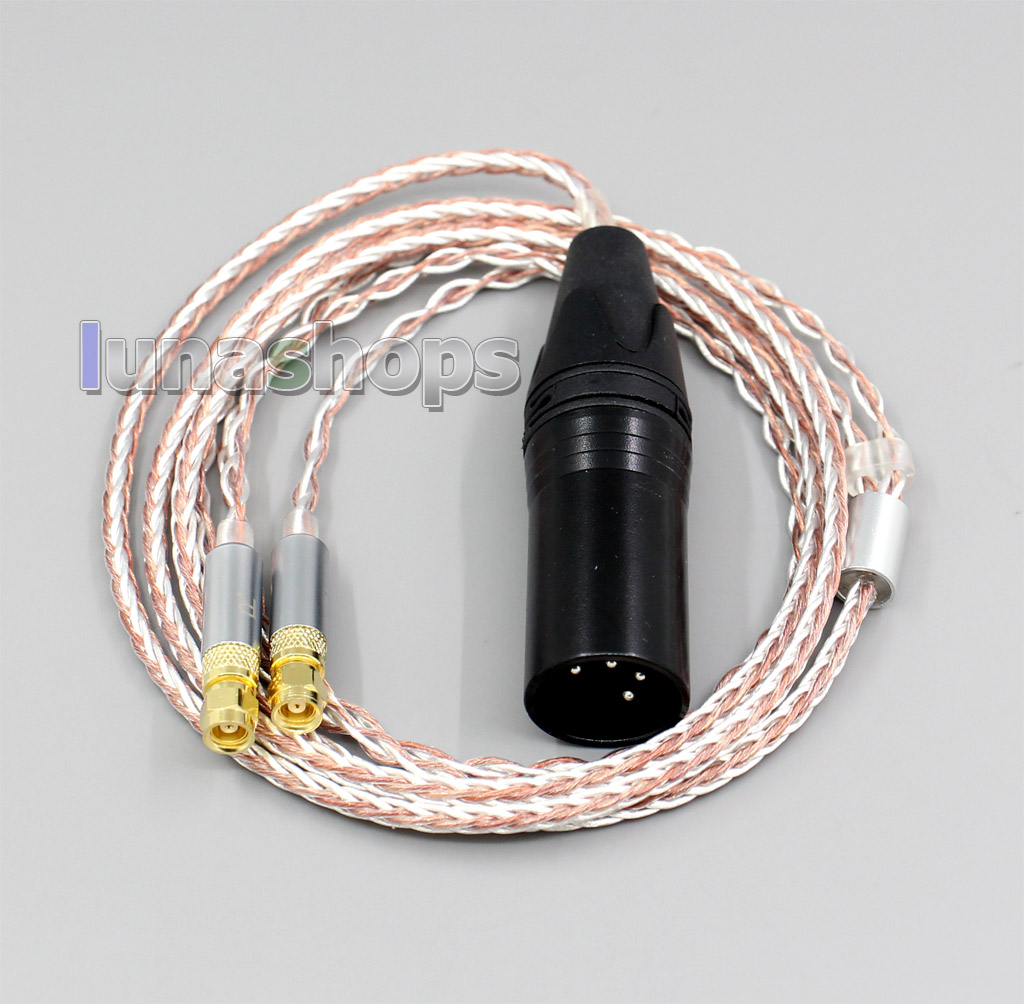 XLR 4pin 16 Cores OCC Silver Plated Mixed Headphone Cable For HiFiMan HE400 HE5 HE6 HE300 HE560 HE4 HE500 HE6