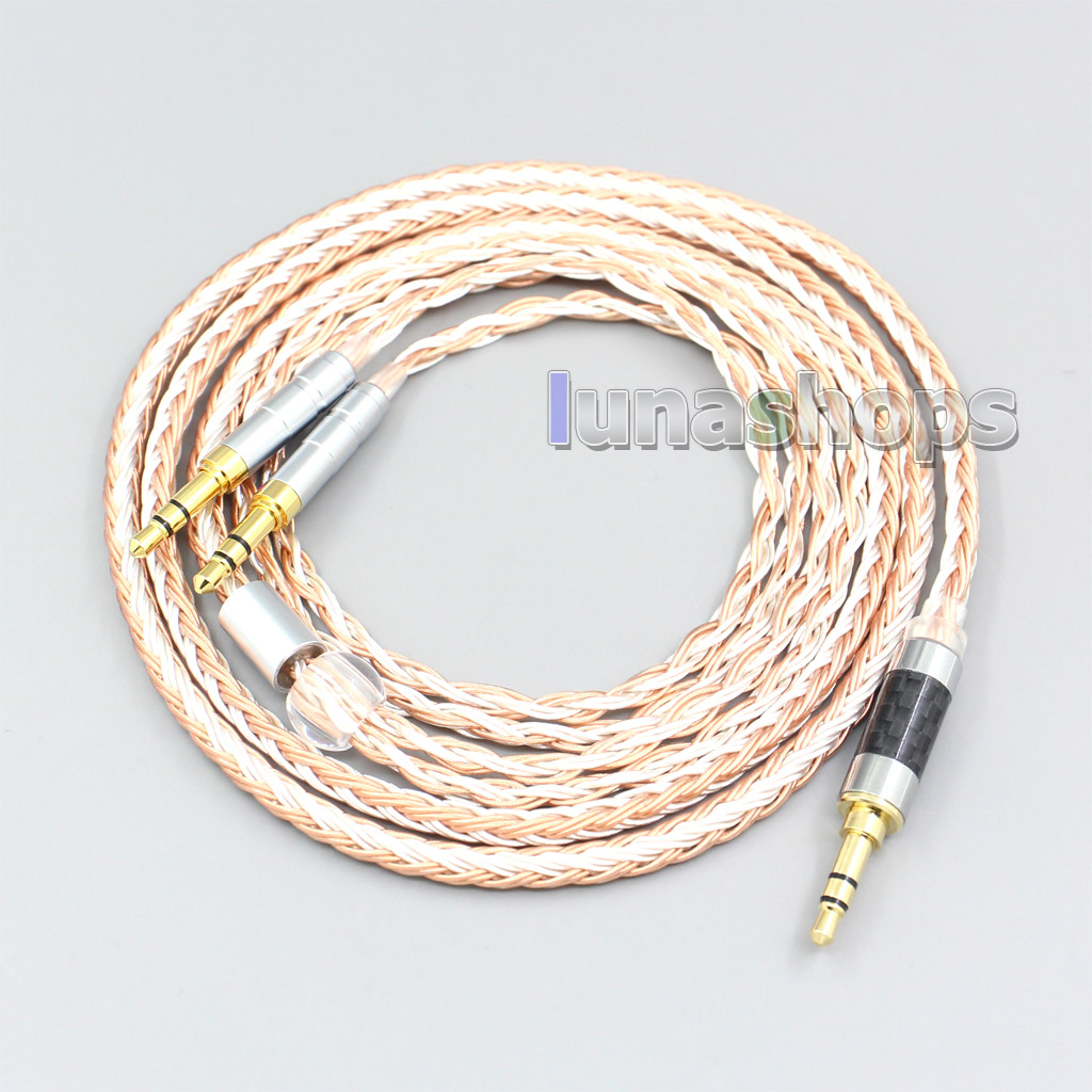 16 Core OCC Silver Plated Mixed Headphone Cable For Meze 99 Classic Neo Noir Focal Clear Elear Elex Elegia Stellia