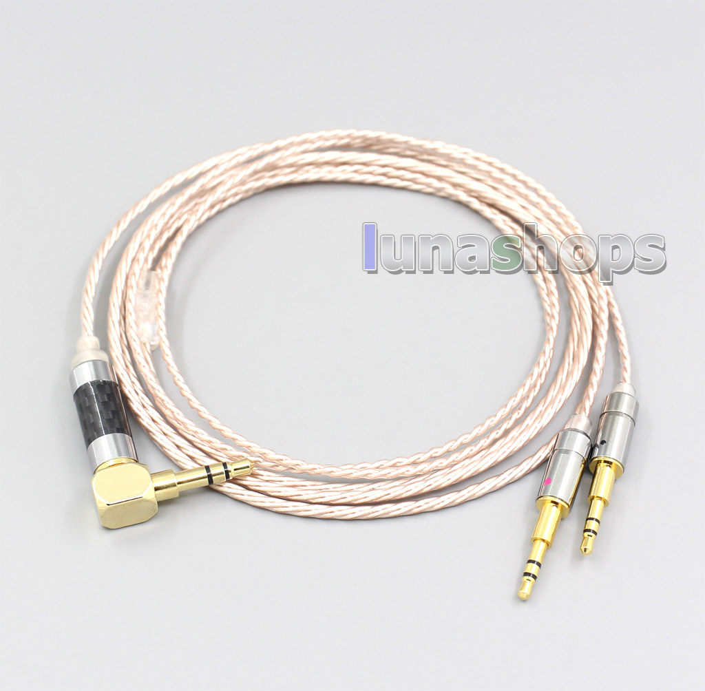 Hi-Res Brown XLR 3.5mm 2.5mm 4.4mm Earphone Cable For Oppo PM-1 PM-2 Planar Magnetic Headphone